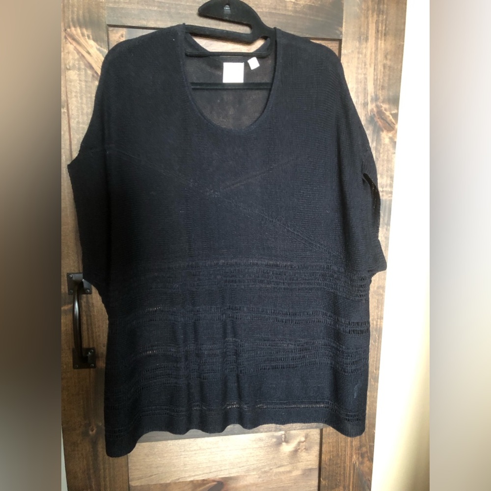 Open weave sweater topper by Truth and Style